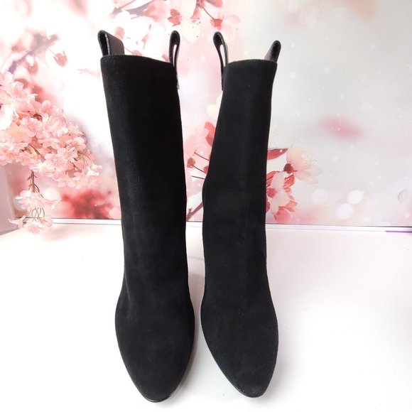 Giuseppe Zanotti Dina  Crystal Embellished Boots Black Suede Size 10 US 41 EU - Picture 4 of 10